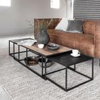 *WOONWINKEL* DTP Home Cosmo Lange Salontafel Set Teakhout, Huis en Inrichting, Tafels | Salontafels, Verzenden, Nieuw