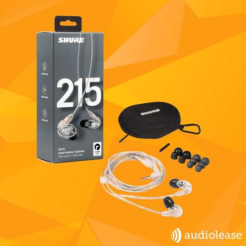 Shure SE215-CL live in-ear monitors - transparant, Computers en Software, Headsets, Bedraad, Nieuw, In-ear, Verzenden