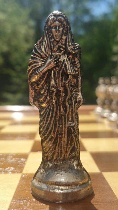 Schaakspel - Large - Metaal, Antiek en Kunst, Curiosa en Brocante