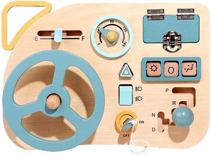 Eco Toys Stuur Houten Activiteitenbord HC730218, Kinderen en Baby's, Speelgoed | Babyspeelgoed, Nieuw, Verzenden