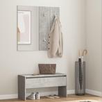 vidaXL Garderobe set bewerkt hout betongrijs, Verzenden, Nieuw