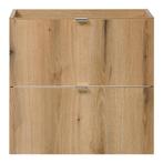 Wastafelonderkast met wastafel Newport 57x60x39 cm eikenkleu, Huis en Inrichting, Badkamer | Badkamermeubels, Verzenden, Nieuw