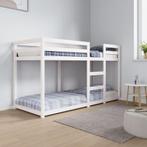 vidaXL Stapelbed 75x190 cm massief grenenhout wit, Eenpersoons, Verzenden, Wit, Nieuw