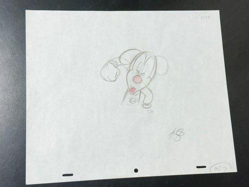 Walt Disney - Oorspronkelijke animatie tekening van Mickey, Verzamelen, Disney