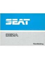 1988 SEAT IBIZA INSTRUCTIEBOEKJE NEDERLANDS, Auto diversen, Handleidingen en Instructieboekjes
