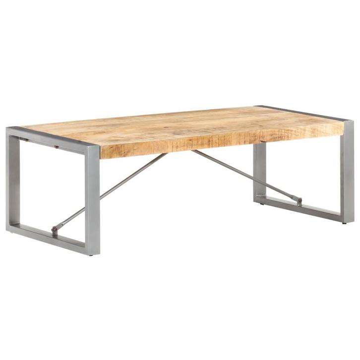 vidaXL Salontafel 120x60x40 cm ruw mangohout, Huis en Inrichting, Tafels | Salontafels, 100 tot 150 cm, Nieuw, Overige houtsoorten