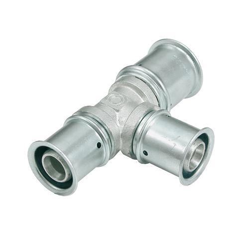MultiTubo Persfitting metaal vertind T-stuk 40 x 32 x 40 mm, Doe-het-zelf en Verbouw, Buizen en Afvoer, Ophalen of Verzenden