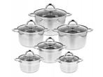 Veiling - Brunbeste 12-delige Pannenset RVS – Alle Warmteb, Huis en Inrichting, Nieuw