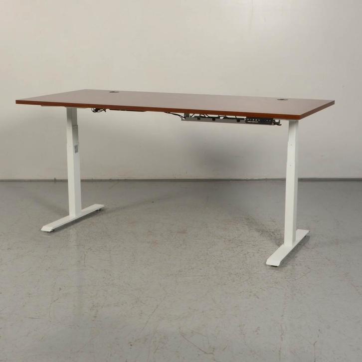 Elektrisch zit-sta bureau Decasmart -	Oxford Cherry blad -, Huis en Inrichting, Bureaus, Ophalen of Verzenden