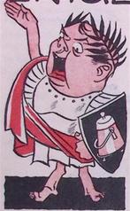 Verbeelding van Mussolini op spotprent (lijst optie), Verzenden