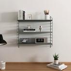 [en.casa] Wandplank Strängnäs verstelbaar 50x60x15 cm donker, Huis en Inrichting, Woonaccessoires | Wandplanken en Boekenplanken
