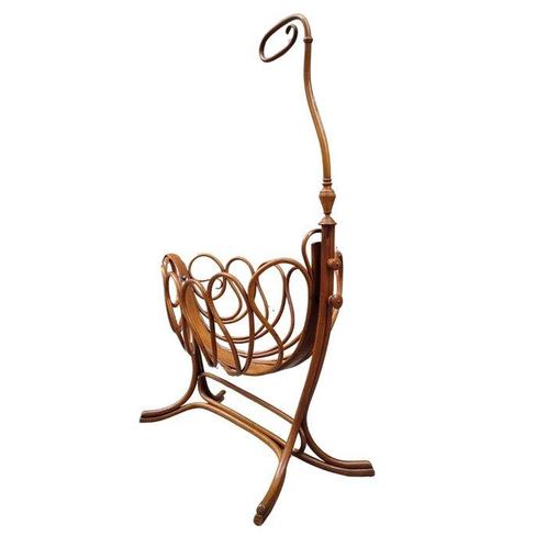 J.&J. Kohn - Wieg - Kinderwieg model nr. 3 - Beuken, Antiek en Kunst, Kunst | Designobjecten