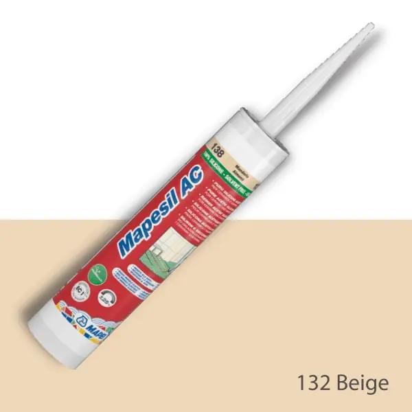 Mapei Mapesil AC - Siliconenkit - 310ml - Beige 132, Doe-het-zelf en Verbouw, Tegels, Nieuw, Keramiek, Ophalen of Verzenden
