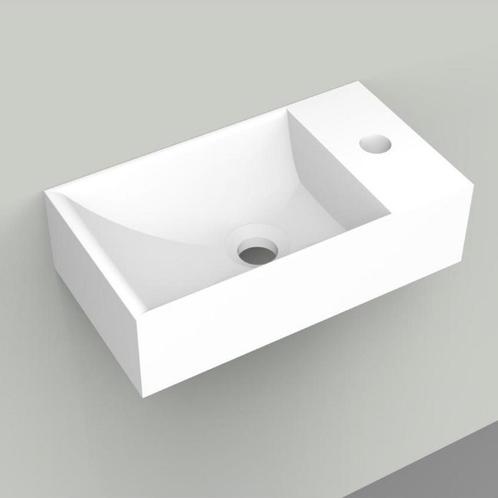 Fontein Arcqua Marble Free 40x22x12 cm Kraangat Rechts Mat, Doe-het-zelf en Verbouw, Sanitair, Overige typen, Nieuw, Ophalen of Verzenden