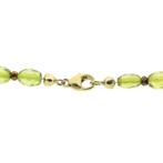 9 Karaat peridoot kralenketting, Gebruikt, Overige kleuren, Ophalen of Verzenden, Met edelsteen