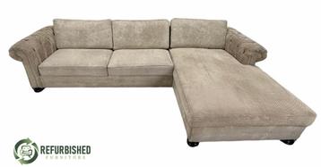 Royale hoekbank 5-zits beige – Duurzaam & stijlvol beschikbaar voor biedingen