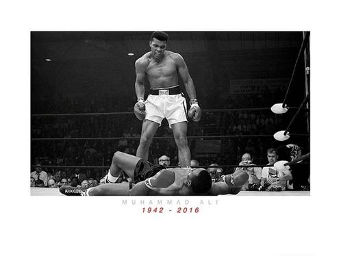 Kunstdruk Muhammad Ali Commemorative Ali Vs Liston 80x60cm, Huis en Inrichting, Woonaccessoires | Schilderijen, Tekeningen en Foto's