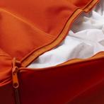 Luxe relax poef - oranje - wasbare polyester hoes, Huis en Inrichting, Zitzakken, Ophalen of Verzenden, Nieuw