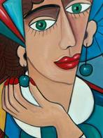 olena blinnikova - OIL PAINTING - Various Faces - NO Reserve, Antiek en Kunst