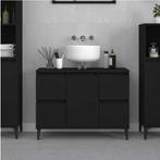 Zwarte Wastafelkast – Moderne Badkamerkast met 4 Lades, Huis en Inrichting, Badkamer | Badkamermeubels, Verzenden, Nieuw