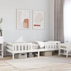 Massief Grenen Bedframe Wit 140x200 | Tweedekansje, Huis en Inrichting, Slaapkamer | Bedden, 100 cm, Eenpersoons, Wit, Nieuw