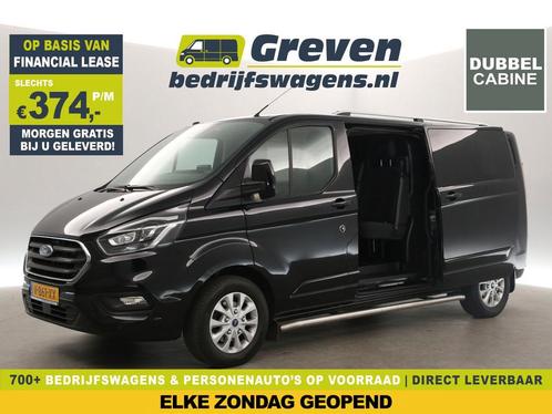 Ford Transit Custom 2.0 TDCI L2H1 170PK DC 5 Pers Cam €374pm, Auto's, Bestelauto's, Handgeschakeld, Diesel, Zwart, Ford, Verzenden