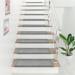 Trapmat zelfklevend set van 15 lichtgrijs 65x24+4 cm, Verzenden, Nieuw