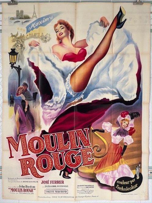 Moulin rouge (1952) John Houston, Zsa Zsa Gabor - French, Verzamelen, Film en Tv