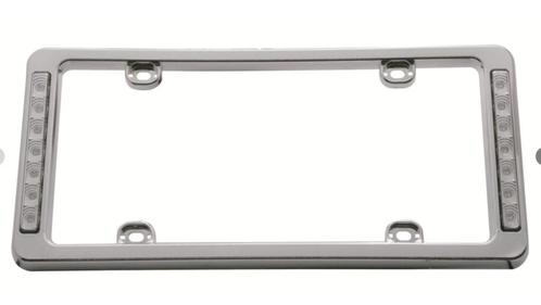 License Plate Frame, Plastic, Chrome, White LED Ligh, Auto-onderdelen, Overige Auto-onderdelen, Nieuw, Ophalen of Verzenden