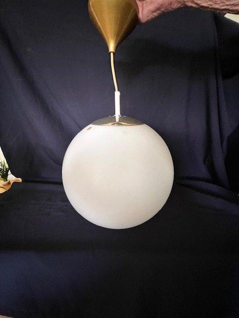 Peill & Putzler - Hangende plafondlamp - glas en metaal -, Antiek en Kunst, Antiek | Lampen