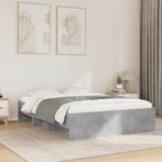 vidaXL Bedframe bewerkt hout betongrijs 140x190 cm, Verzenden, Grijs, Hout, Nieuw