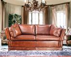 Bank - Leder, Messing - High End English couch