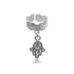 Zilveren oor cuff hamsa, Verzenden, Nieuw, Zilver