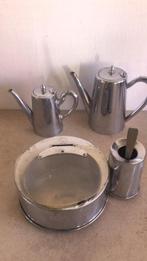 Melkkan (3) - Staal - lattiera-teiera-zuccherie, Antiek en Kunst