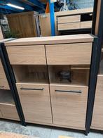 Serval vitrine/bergkast, blonde oak, Nieuw, Glas