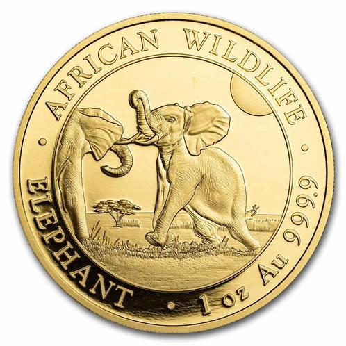Gouden Somalische Olifant 1 oz 2024, Postzegels en Munten, Munten | Afrika, Losse munt, Goud, Overige landen, Verzenden