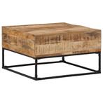 vidaXL Salontafel 68x68x41 cm ruw mangohout, 50 tot 100 cm, Verzenden, Nieuw, 50 tot 100 cm