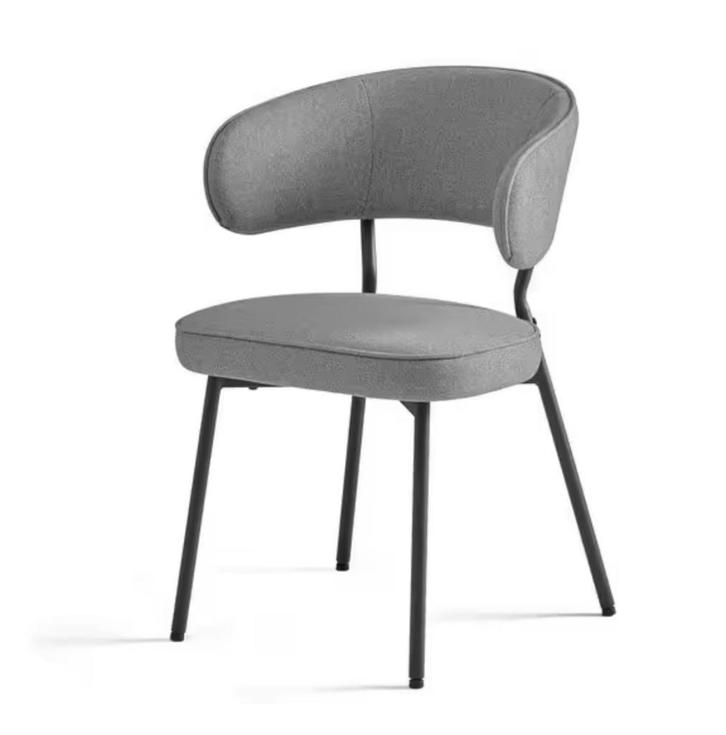 Nieuw: Gestoffeerde Eetkamerstoel met Comfort - Donker Grijs, Huis en Inrichting, Stoelen, Nieuw, Verzenden