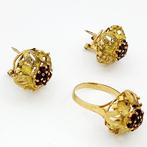 2-delige sieradenset - 18 karaat Geel goud - 1.05ct. tw., Sieraden, Tassen en Uiterlijk, Antieke sieraden