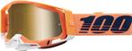 100% Racecraft 2 crossbril - Oranje met goude spiegellens, Motoren, Kleding | Motorkleding, Verzenden, Nieuw met kaartje, Motorcrosskleding