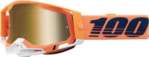 100% Racecraft 2 crossbril - Oranje met goude spiegellens, Motoren, Kleding | Motorkleding, Nieuw met kaartje, Motorcrosskleding