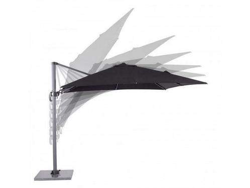 Garden Impressions Zweefparasol Hawaii 3 x 3 mtr zwart, Tuin en Terras, Parasols, Zweefparasol, Nieuw, 3 tot 4 meter, Kantelbaar