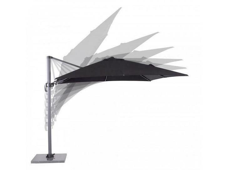 Garden Impressions Zweefparasol Hawaii 3 x 3 mtr zwart, Tuin en Terras, Parasols, Zweefparasol, Nieuw, 3 tot 4 meter, Kantelbaar