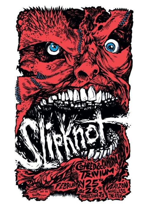 Posters - Poster Slipknot - Trivium, Verzamelen, Muziek, Artiesten en Beroemdheden, Zo goed als nieuw, Verzenden