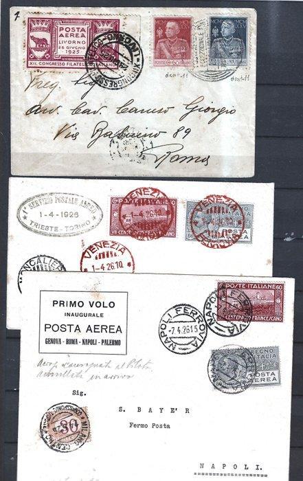 Koninkrijk Italië 1925/1935 - Italië Koninkrijk 9 enveloppen, Postzegels en Munten, Postzegels | Europa | Italië