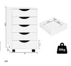 Mobiele Archiefkast met 5 Lades en Wielen, Verzenden, Nieuw