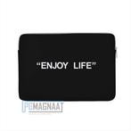 Laptop sleeve enjoy life zwart 14,6 inch, Computers en Software, Laptophoezen, Ophalen of Verzenden, Nieuw, PCM Neutraal