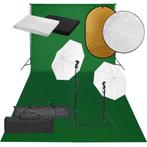 vidaXL Fotostudioset met verlichtingsset, achtergrond en, Audio, Tv en Foto, Fotografie | Fotostudio en Toebehoren, Verzenden