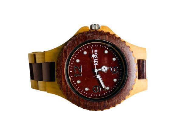 Veiling - Kitson LA | Eco-Wood Two-Tone | California Style, Sieraden, Tassen en Uiterlijk, Horloges | Heren, Gebruikt