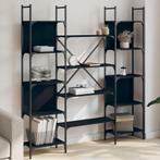 vidaXL Boekenkast 155,5x24x166,5 cm bewerkt hout zwart, Huis en Inrichting, Verzenden, Nieuw, Overige houtsoorten